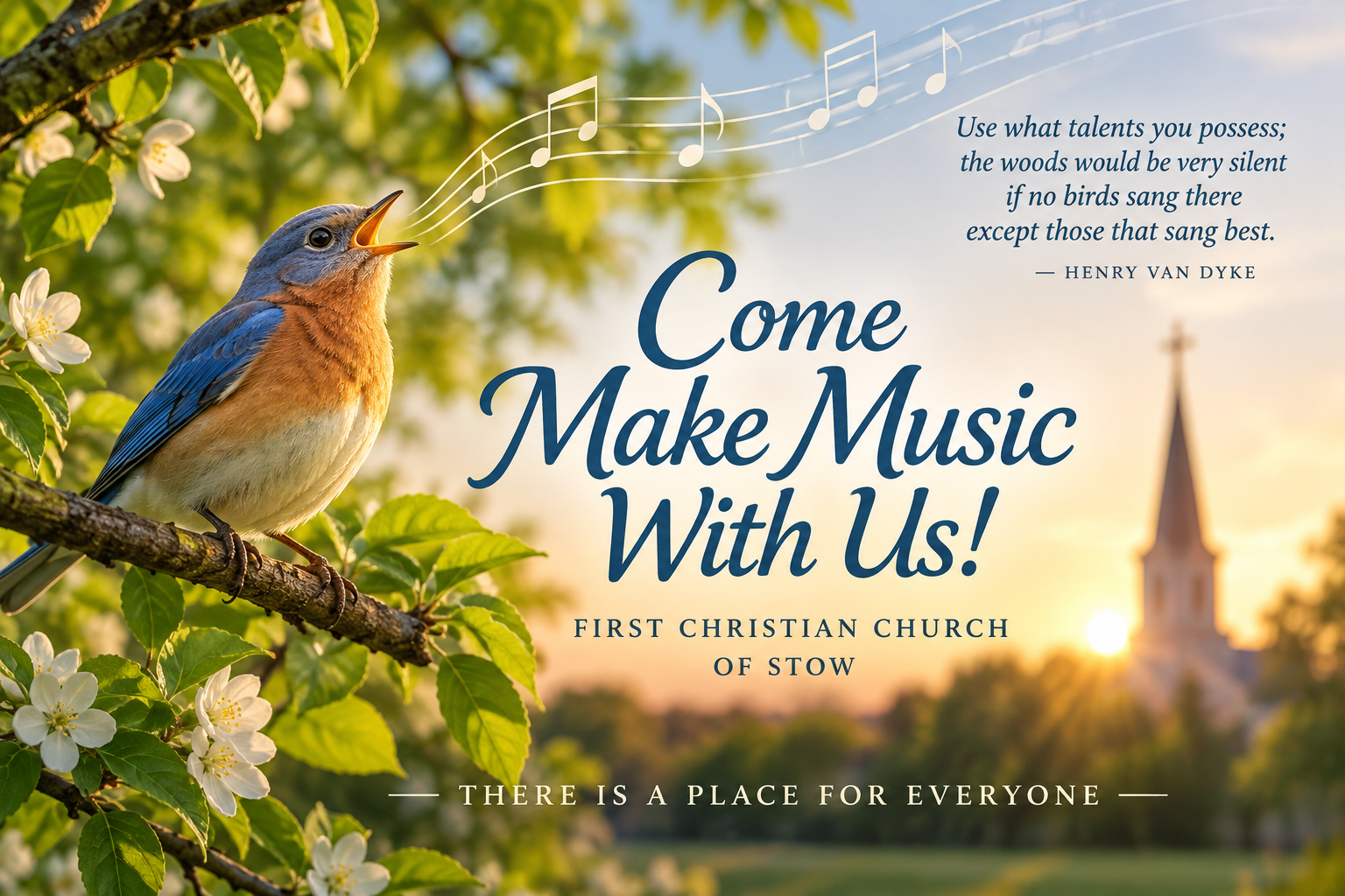 Come Make Music With Us! Fall Rehearsals Begin at First Christian Church of Stow